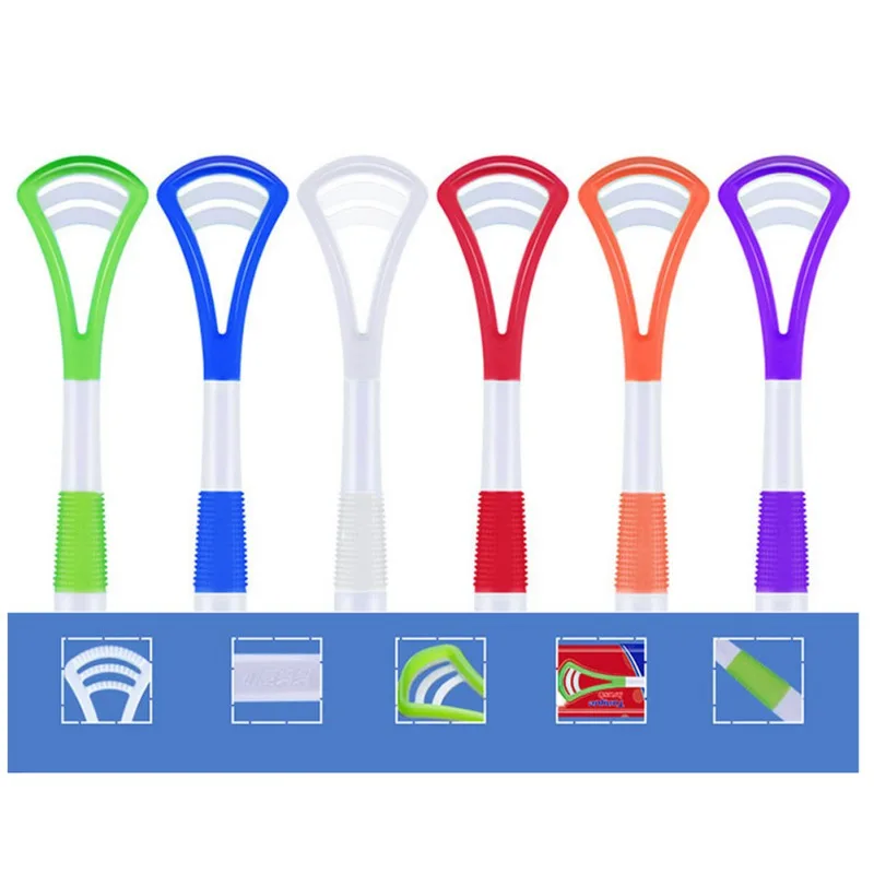 

New Remove Tongue Dirt Scraping Tongue Artifact Safety Silica Gel Cleaning Brush Tool Tongue Coating Cleaner