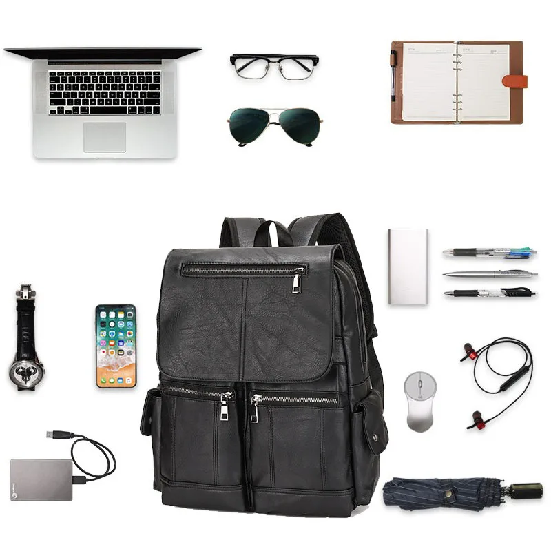 Винтажный рюкзак из искусственной кожи для подростков мужской