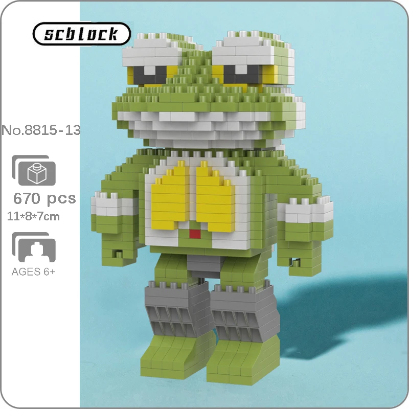 

SC 8815-13 аниме B-Robo зеленая лягушка Монстр насекомое робот фигурка модель мини алмазные блоки кирпичи игрушка для детей без коробки