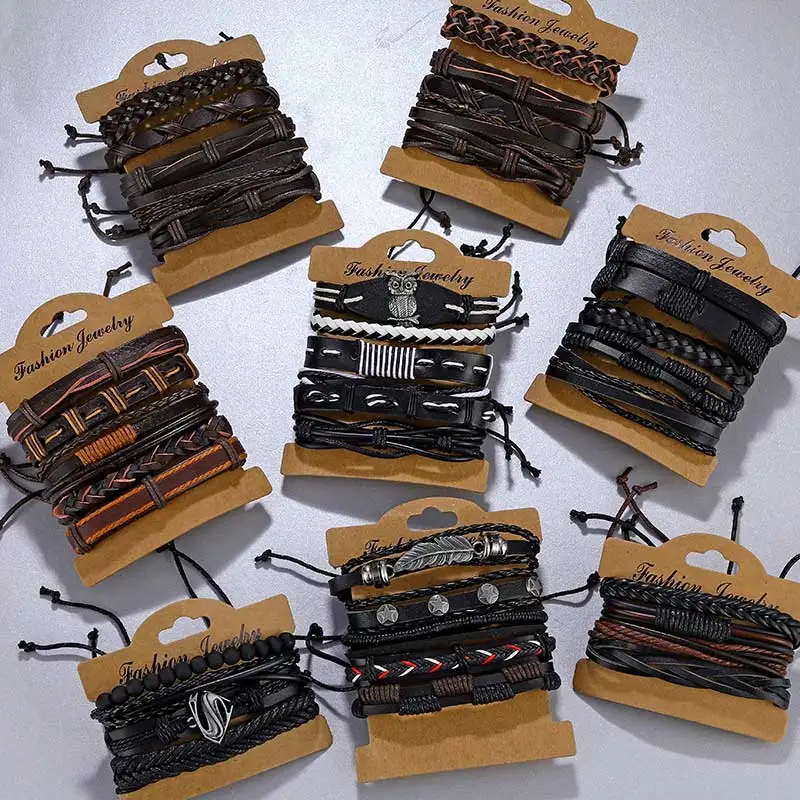 

Винтажный Многослойный кожаный браслет IFMIA, женский и мужской браслет, ювелирные изделия, браслеты, браслеты, новый стиль, подарок для вечер...