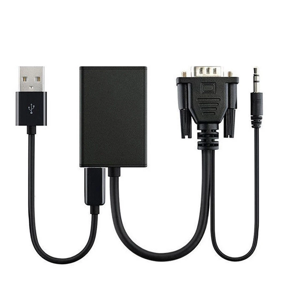 Преобразователь из VGA в HDMI для HD TV PC ноутбук ТВ 4K адаптер кабели Plug And Play 1080P высокой