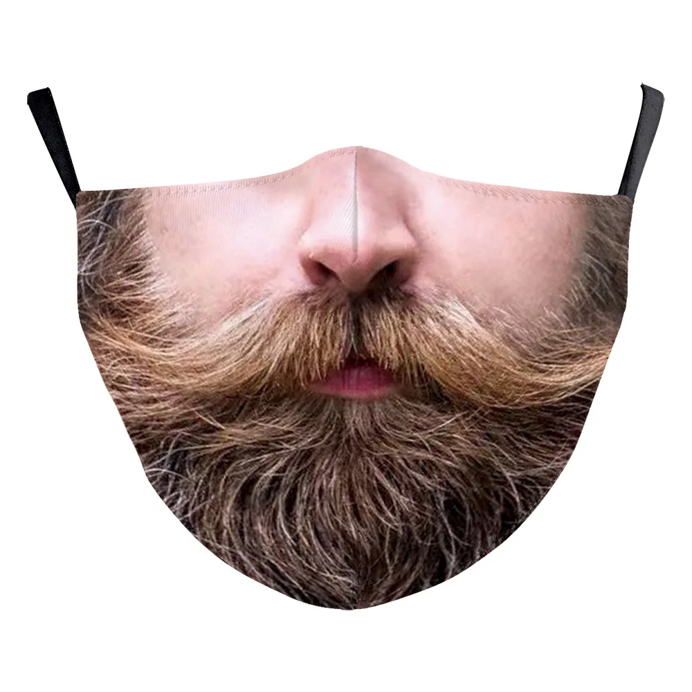 Смешные женские и мужские маски для косплея на Хэллоуин бородая маска с