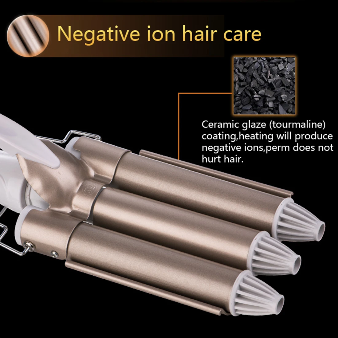 

3 Barrels Hair Curling Iron Ceramic Hair Curler Professional Hair Waver Styling Tools Perm Splint Temperature Adjustment
