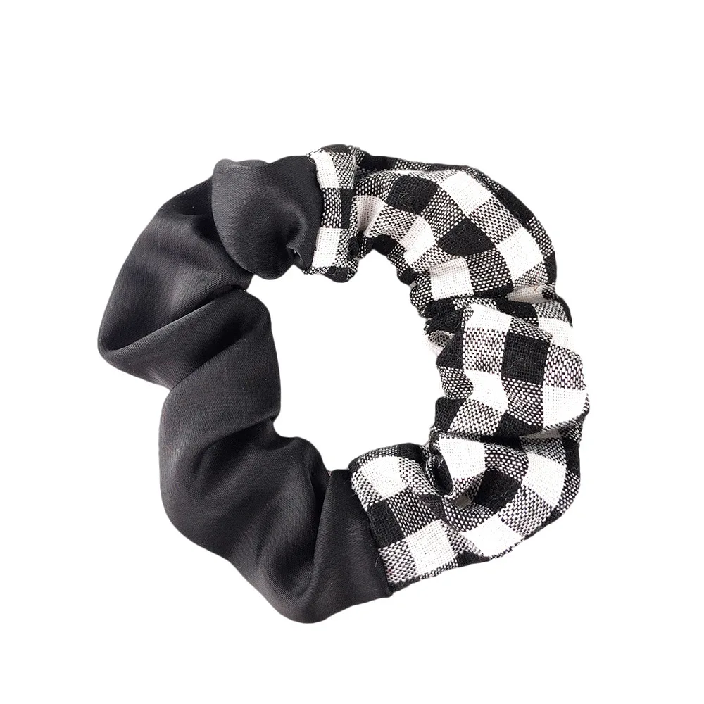 

Оптовая продажа, 2022 хлопковые резинки для волос в клетку с пятнами для девочек, резинки для волос, резинка для волос для девочек, держатель д...