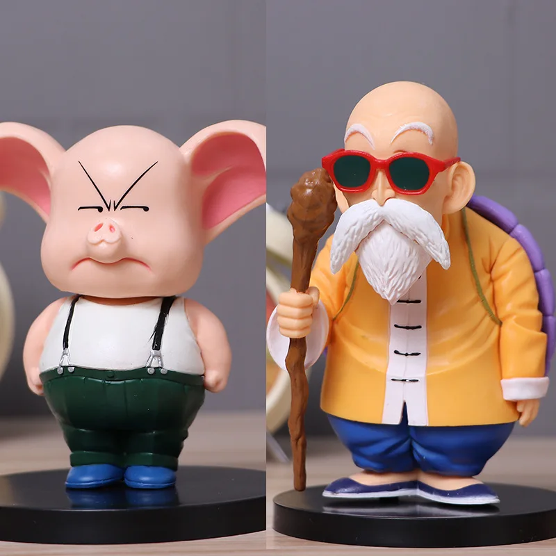 

Dragon Ball Son Goku Kuririn Chichi Master Roshi Childhood Version Figure Model Collectible Toys Children Birthday Gifts
