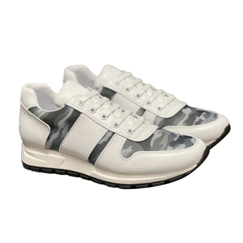 Кроссовки мужские из натуральной кожи камуфляжные дышащие на шнуровке | Спорт и