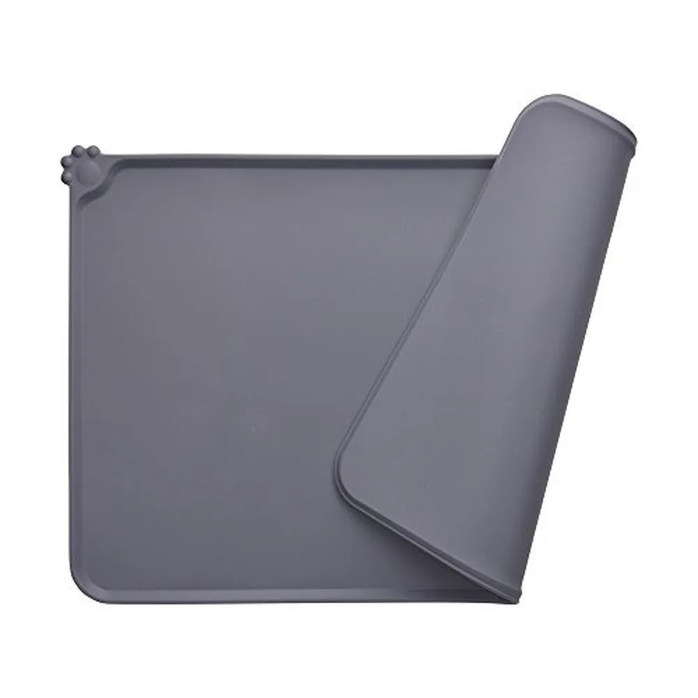 Водонепроницаемый питательный коврик для собак кошек Одноцветный силиконовый