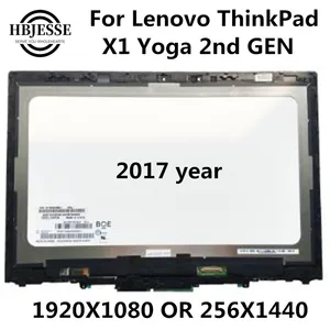 new 14 wqhd 2560x1440 or fhd 1920x1080 lcd screentouch digitizer assembly for lenovo thinkpad x1 yoga 2nd gen 2017year free global shipping