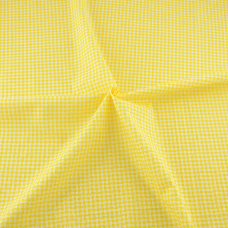 Fat Quarter 100% Cotton Plain Fabric Gold and White Check Printed for Curtain Pillow Tilda Doll Quilting Patchwork new arrivals | Дом и сад