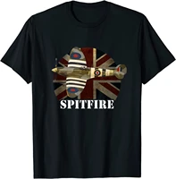 spitfire aircraft ww2 airplane aeroplane war plane men t shirt short casual 100 cotton shirts