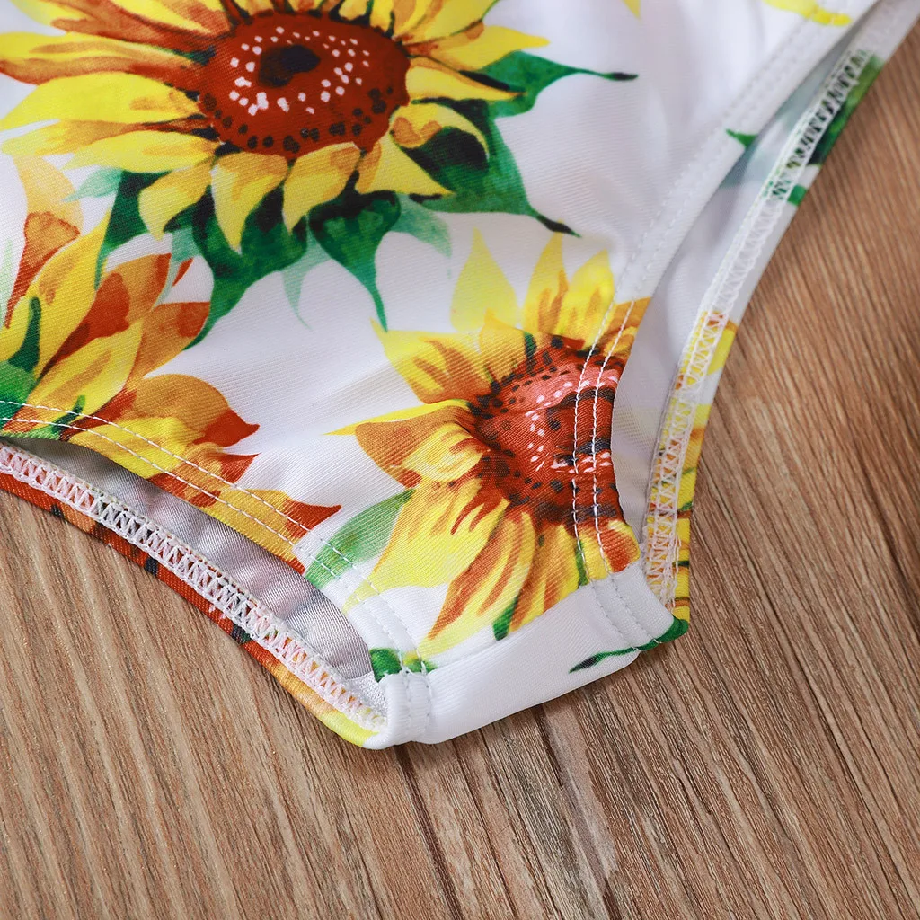 Одежда для детей малышей девочек с кисточками и принтом в виде подсолнухов