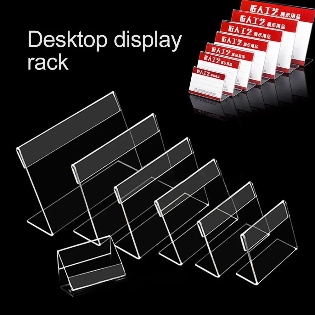 Акриловый прозрачный Знак рабочего стола держатель для этикеток цена номер