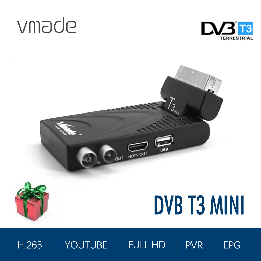 DVB T2 T3 Мини ТВ приставка горячая Распродажа в Чехии hd 1080P YouTube тюнер m3u dvb t2 HEVC H.265