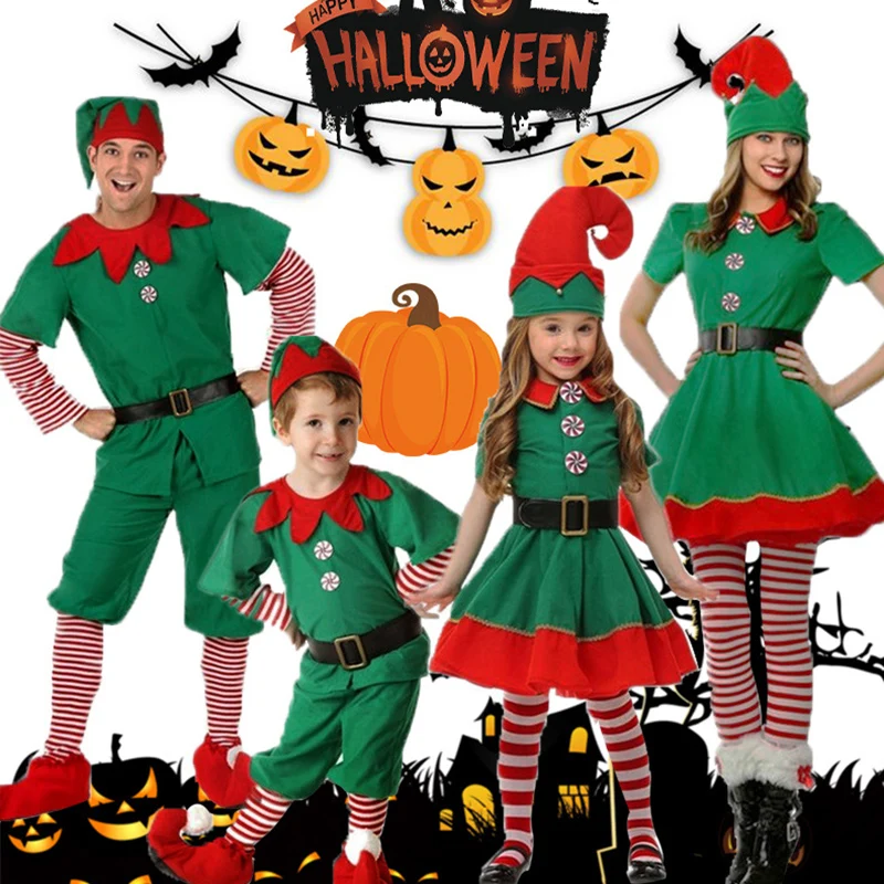 

Christmas Clothes Cute Elf Christmas Clothes Cosplay Christmas Costumes for Men and Women Children XRQ88