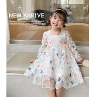 new fashion children lace dress white 2 10 years ball gown girl autumn clothes kids one piece spring wear