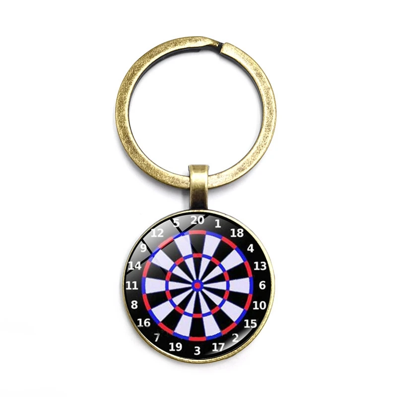 

2020 Fashion Creative Dart Target Time Glass Pendant Keychain Men and Women Jewelry Keychain