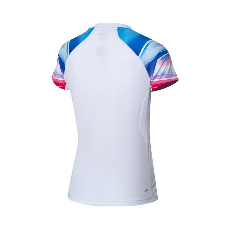 Женская футболка для бадминтона Li-Ning топ соревнований полиэстер спандекс на