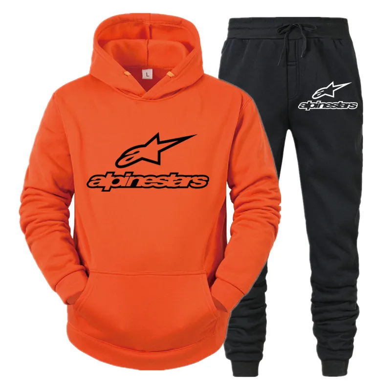 

2021Spring new men's and women's casual suits brand printed Hoodie + pants two piece men's and women's casual sports Hoodie set
