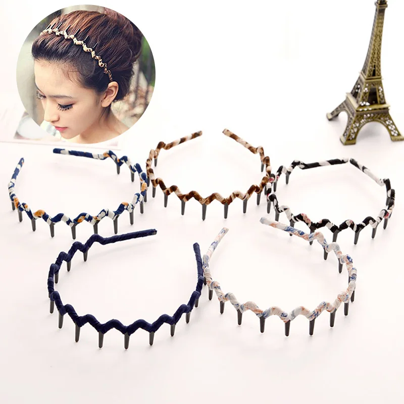 Повязка на голову женская с зубцами в стиле зигзаг |