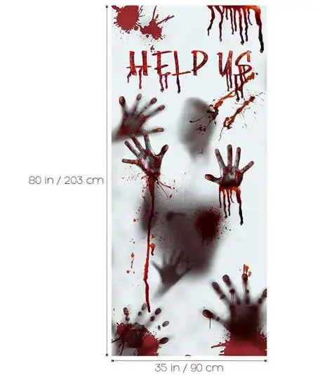 Праздничные наклейки на Хэллоуин оконная дверь украшение для основной комнаты