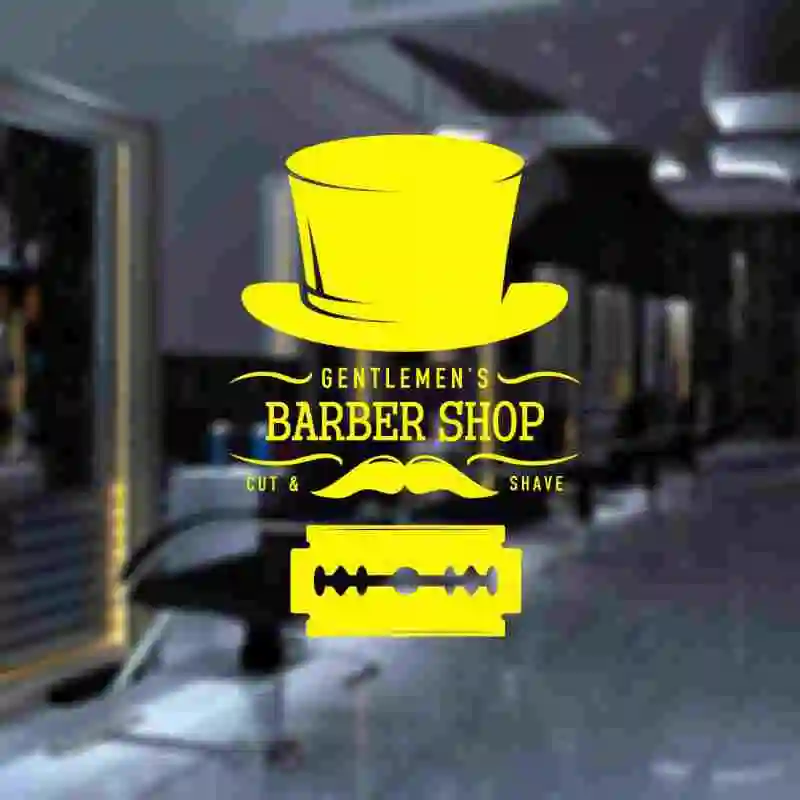 

Barbershop Sticker Bread Decal Customized Vinyl Wall Art Decor Windows Decoration Haircut Shavers Glass Barbershop Decals