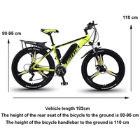 26 Inch Electric Bike Mountain Electric Bicycle Lithium Battery E-bike 27 speed Aluminum alloy ebike Factory Directly