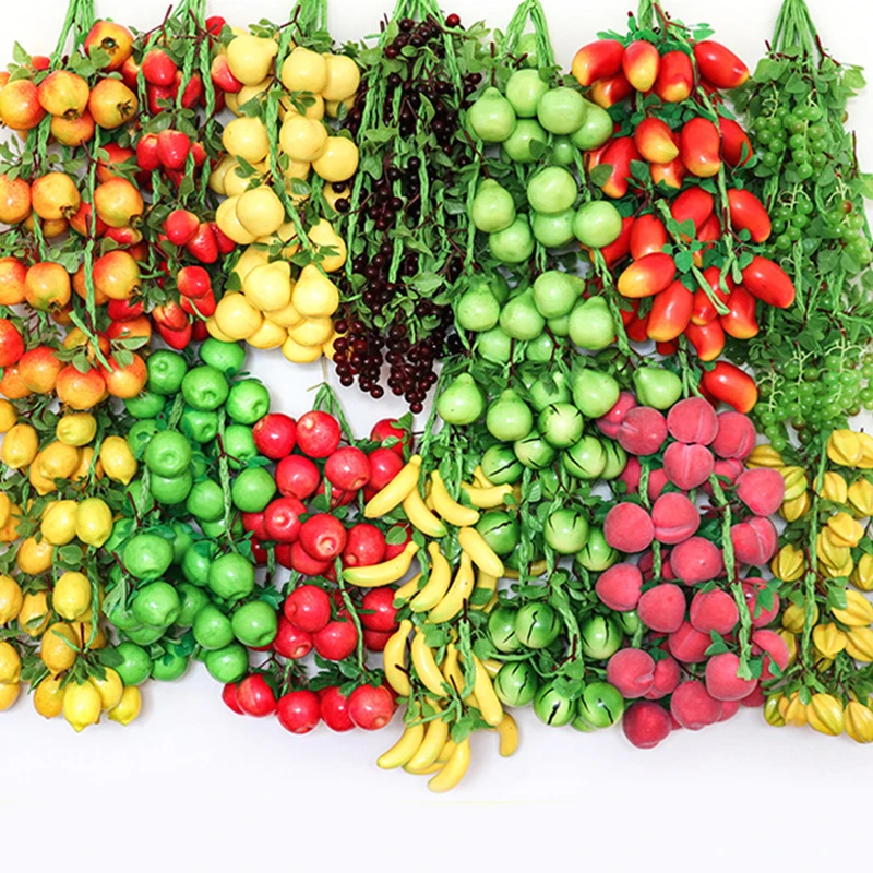 

Искусственная имитация фруктов, веревок, овощей, шпажки, настенная подвесная фотография, реквизит для украшения комнаты, дома, Рождественск...