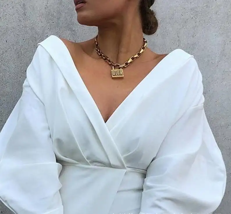 

Sexy V Neck Lantern Sleeve Short Dress Women Casual Autumn Winter Party Club Vestidos Female White Asymmetry Dress