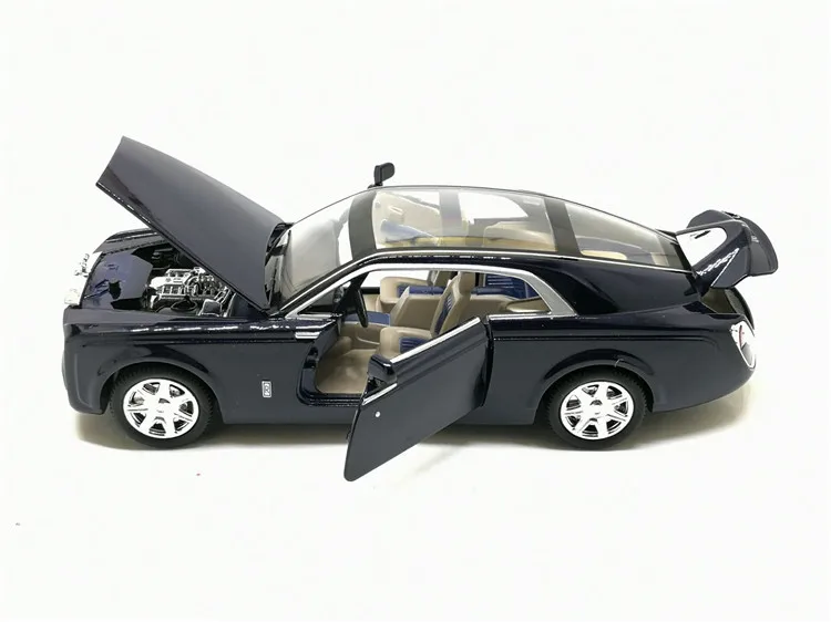 Высокая модель автомобиля из 1:24 сплава Rolls-Royce shadow, металлическая модель со звуком и светильник, игрушки для детей, подарки