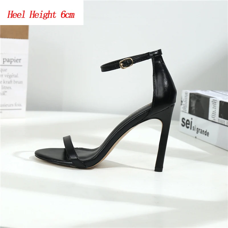 Heel Height 6cm Г. Женские босоножки на высоком каблуке 10, 8, 6 см женские туфли с ремешками для стриптиза, большие размеры 33-43 туфли-лодочки телесного цвета на шпильке для стриптиза - Цвет: Heel Height 6cm