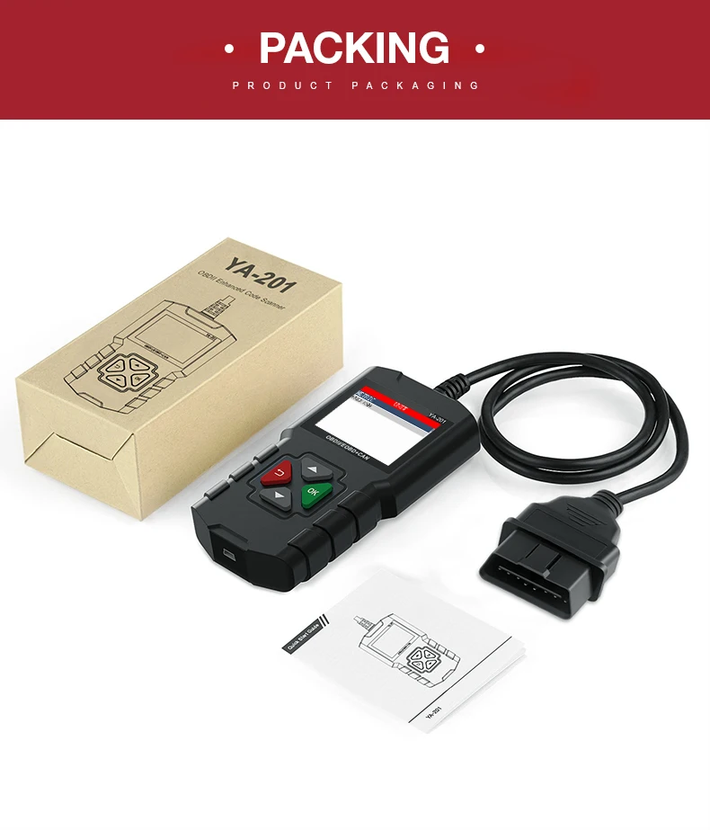 YA101 YA201 OBD2 сканер OBD II автоматический считыватель кодов автомобильный диагностический инструмент PK obdlink easydiag OM123 CR319 AD310 ELM327 V1.5 инструмент сканирования