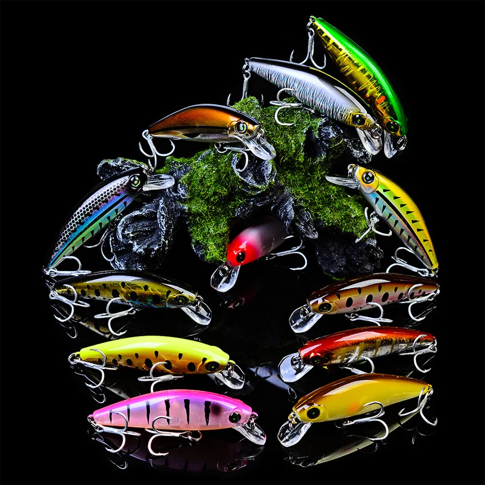 

5PCS/12PCS 8cm 11g Minnow Fishing Lure Wobbler Floating Bass Trolling Artificial Hard Bait Crankbait Carp Pesca Fishing Tackle