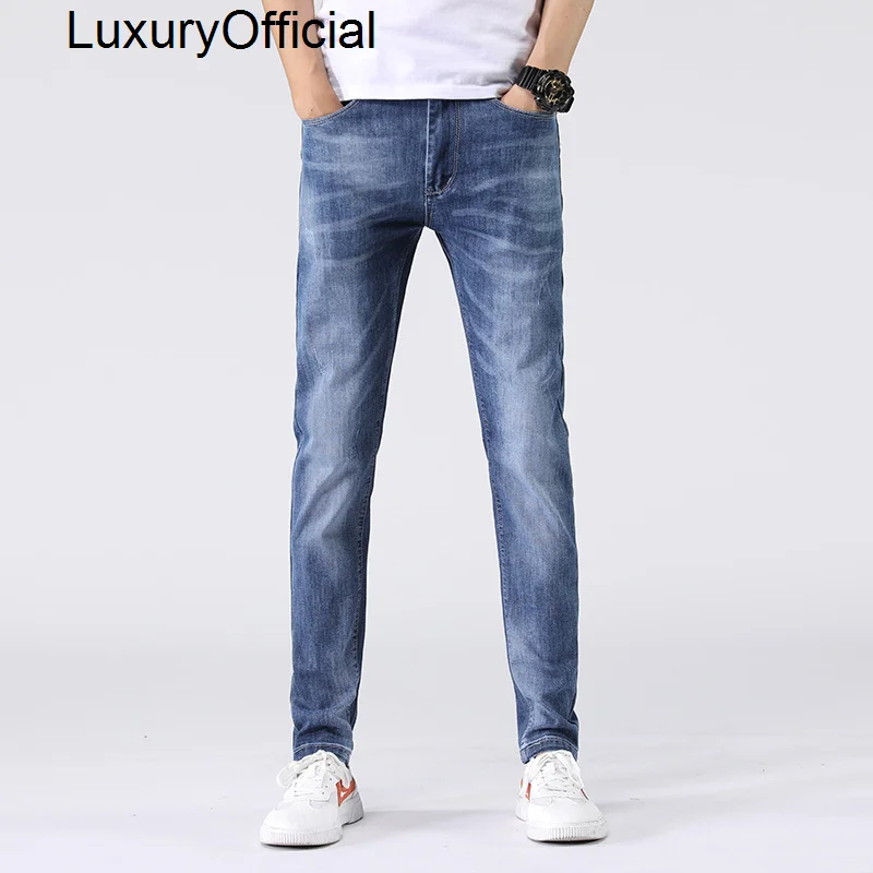 

Men's jeans men's slim summer new fashion youth elastic straight casual long pants men