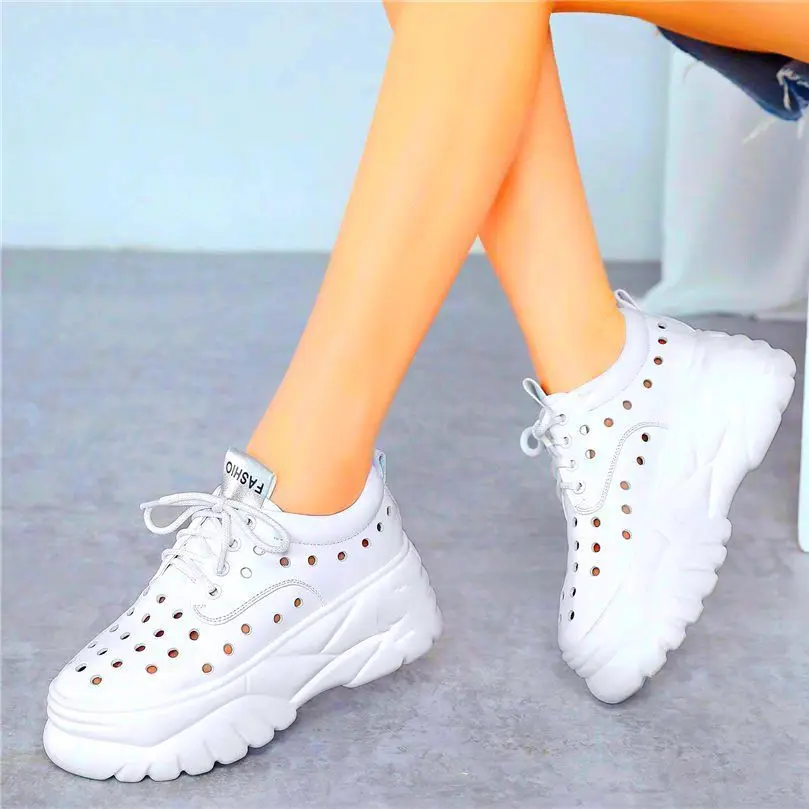 

Summer Women Cow Leather Ankle Boots Sandals Flat Platform Round Toe Oxfords Round Toe Party Casual Shoes 35 36 37 38 39 40