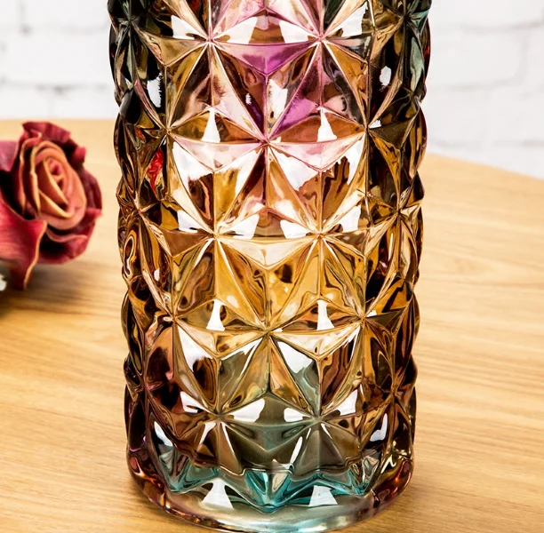 European Large Crystal Glass Vase Living Room Small Fresh Decoration Flower Arrangement Hydroponic Dried Floor Q294 | Дом и сад