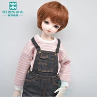 bjd doll clothes fits 40 45cm 14 msd mk myou fashion striped sweater denim overalls