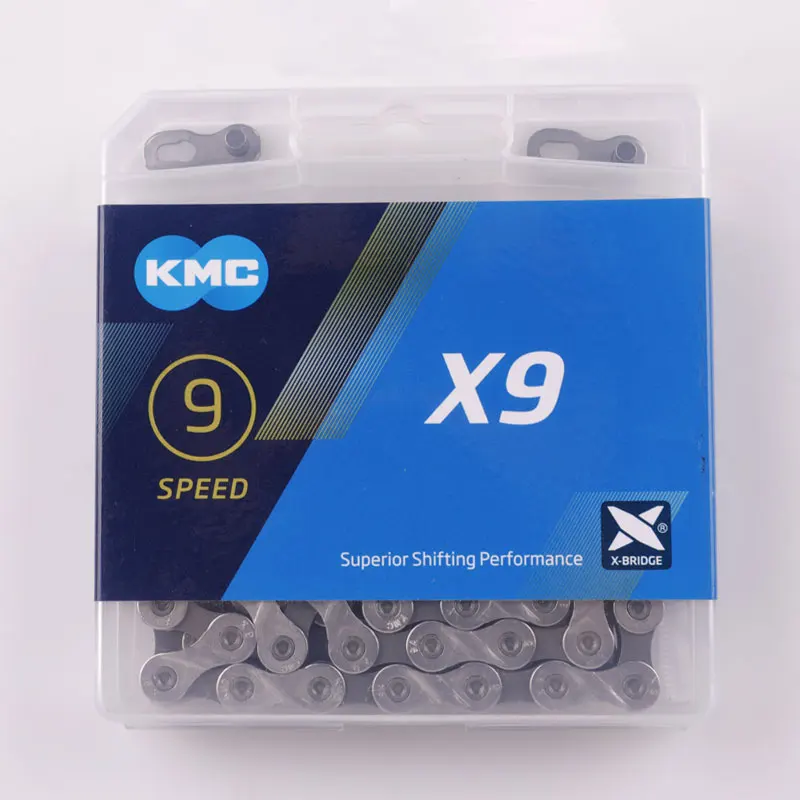 Велосипедная цепь KMC Z9 X9 X9SL MTB шоссейный велосипед 9 скоростей Z X мостовая для
