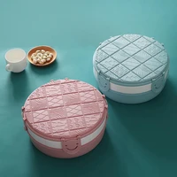 fruit plate multi compartments 2 sizes recyclable round shape bowl snack container snack container food storage tray