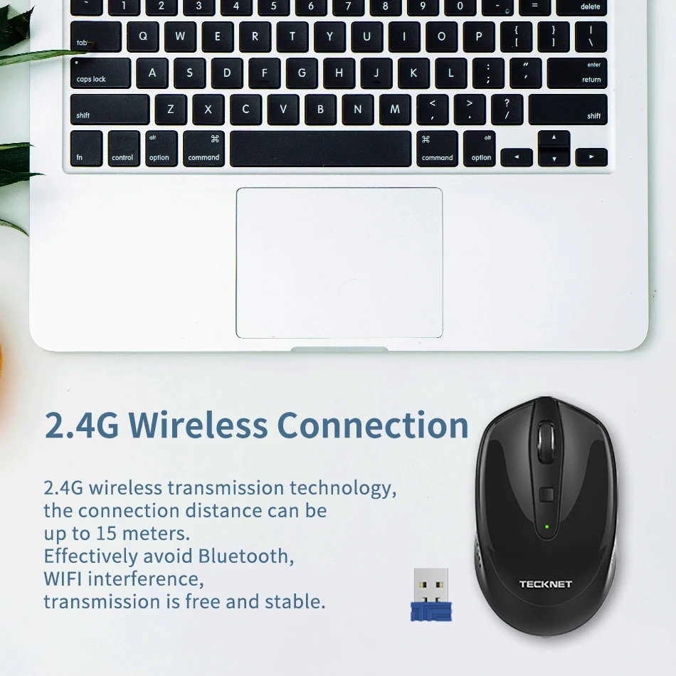 TeckNet компьютерные мини мыши USB беспроводная мышь 2,4 ГГц 1600 dpi беспроводная мышь 4 кнопки оптическая эргономичная мышь для ноутбука