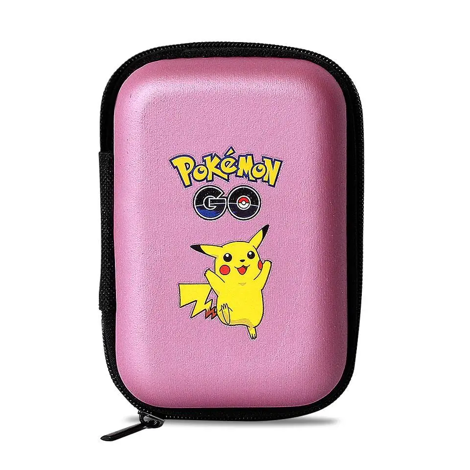 

Pokemon Pikachu Game Cards 50 Capacity Cards Holder Album Hard Case Card Holder Book Holder Earphone Storage Box Christmas Gifts