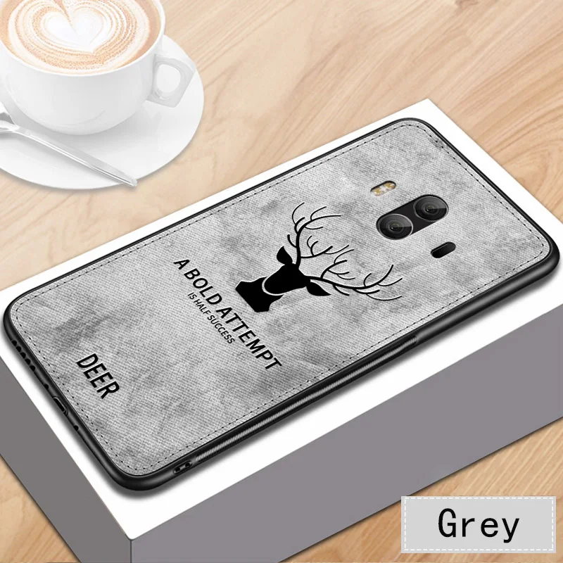 Grey without bracket Тканевый чехол для телефона Zerrul для huawei P20 Pro P10, Роскошный чехол для mate 20 20X Pro 10 9 8, обновленная задняя крышка с рождественским оленем - Цвет: Grey without bracket