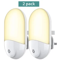 new children bedroom lamp led night light smart light sensor wall socket lamp eu us uk plug
