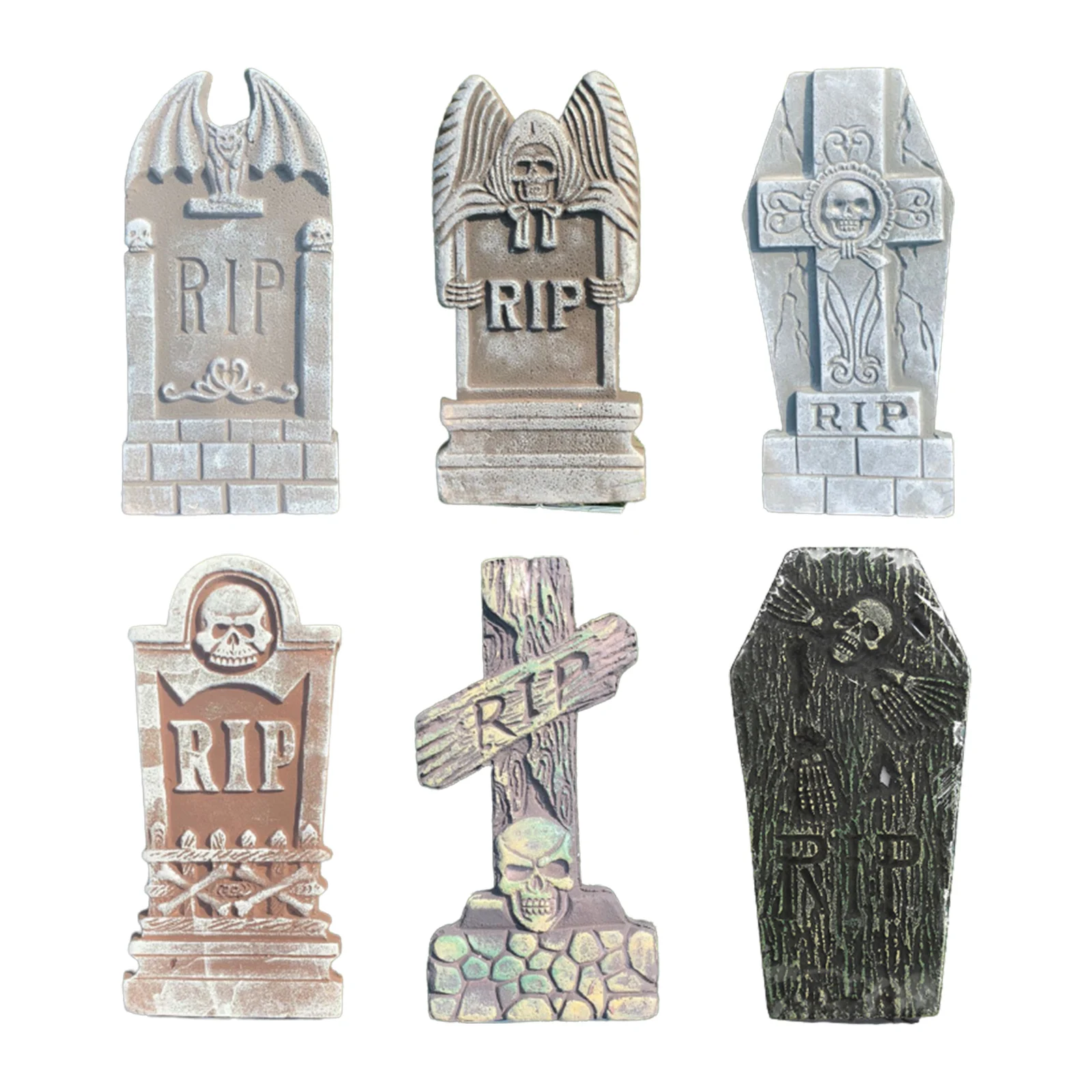 

17 ”Хэллоуин пенопластовые надгробия 6 шт. страшные и забавные легкие