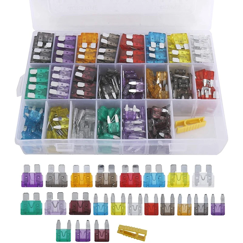 

485 шт. предохранители для лезвий автомобиля, набор в ассортименте, средние и стандартные предохранители для лезвий автомобиля, грузовика, вн...