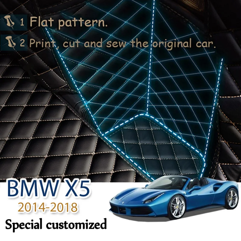 Кожаный коврик для багажника автомобиля BMW X5 F15 F85 2014-2018 5-местный Коврики