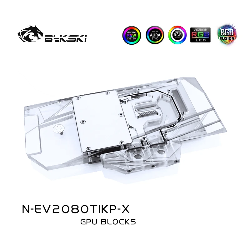 Водяной блок Bykski для EVGA RTX 2080TI KINGPIN/полное покрытие медная модель/3PIN 5 В 4pin 12 RGB |