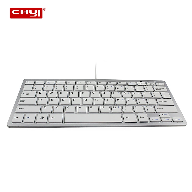 

CHYI Ultra Thin Wired Keyboard Silent Slim Mini 78 Key Ergonomic Keyboards Gaming Multimedia Keypad For PC Table Laptop Computer