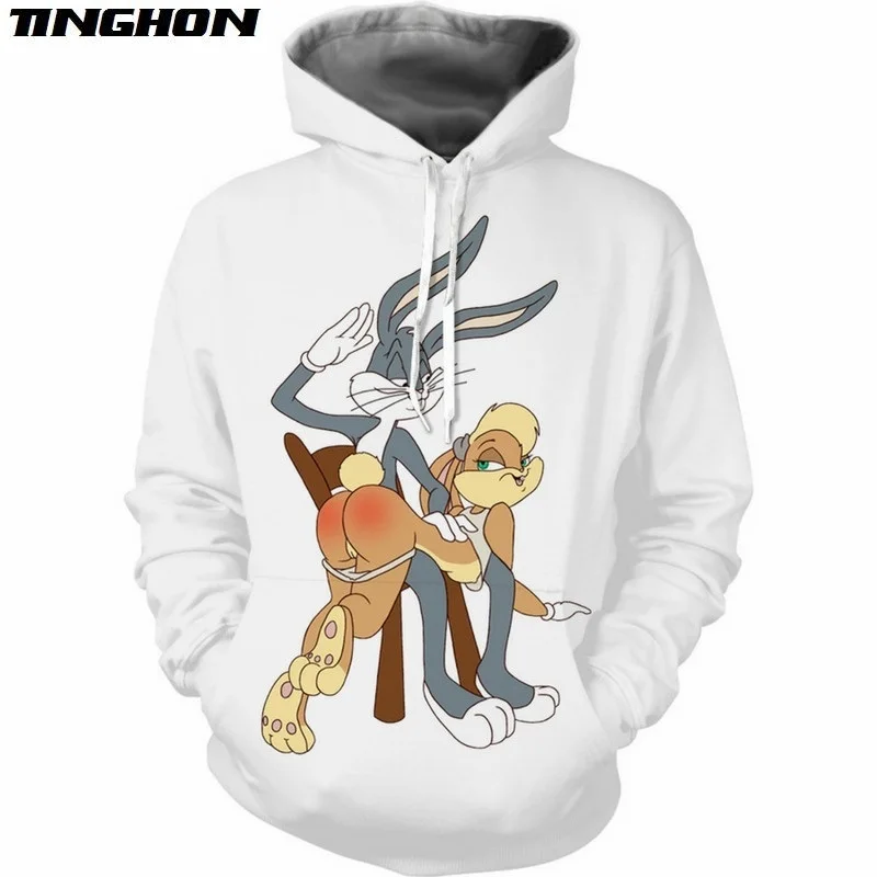 Толстовка Мужская/Женская с длинным рукавом Модный свитшот мультяшным рисунком