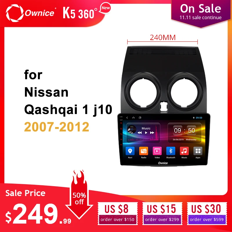 Ownice Octa Core Android 9,0 Автомобиль Радио Стерео K3 K5 K6 для Nissan Qashqai 2007 2009 2010 2011 2012 dvd gps плеер 64G 4 аппарат не привязан к оператору сотовой связи