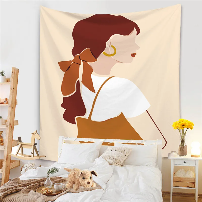 

Kawaii Room Decor Tapestry Wall Decor Anime Tapestry Cute Fresh Morandi Color Bedroom Decor Aesthetic Room Decor Leaf Tapestries